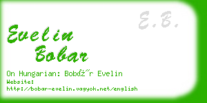 evelin bobar business card